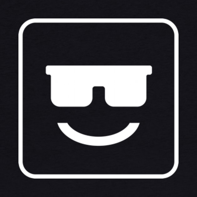 Cool emoji face with sunglasses by sungraphica